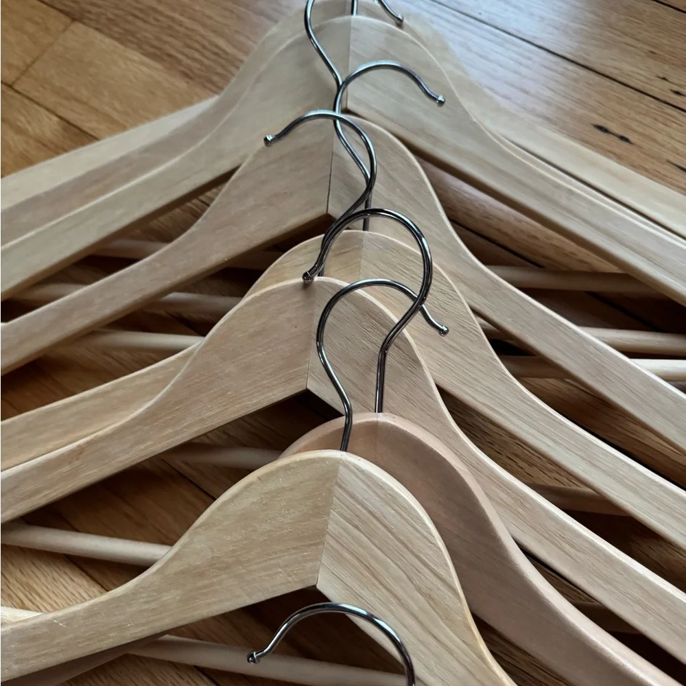 Set of 10 Wooden Hangers